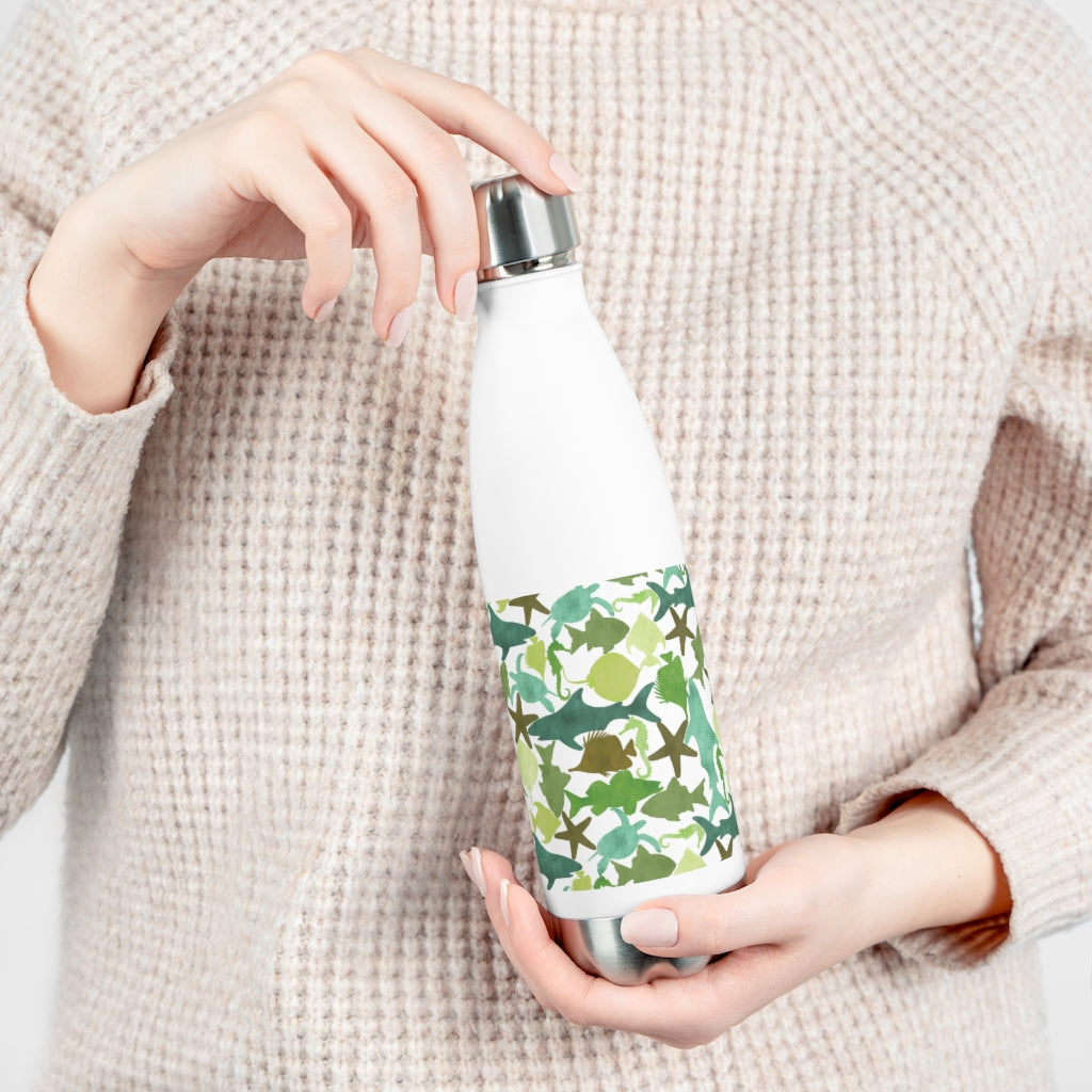 Watercolor Sea Life 20oz Insulated Bottle in Teal