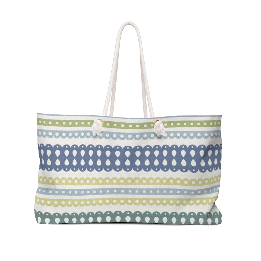 Ribbon Candy Weekender Bag in Green