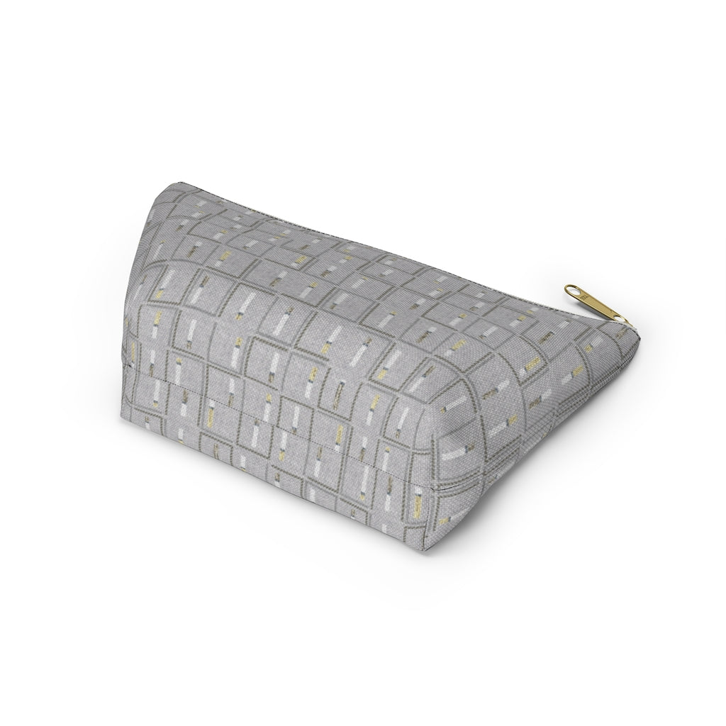 Pencil to Paper Accessory Pouch w T-bottom in Gray