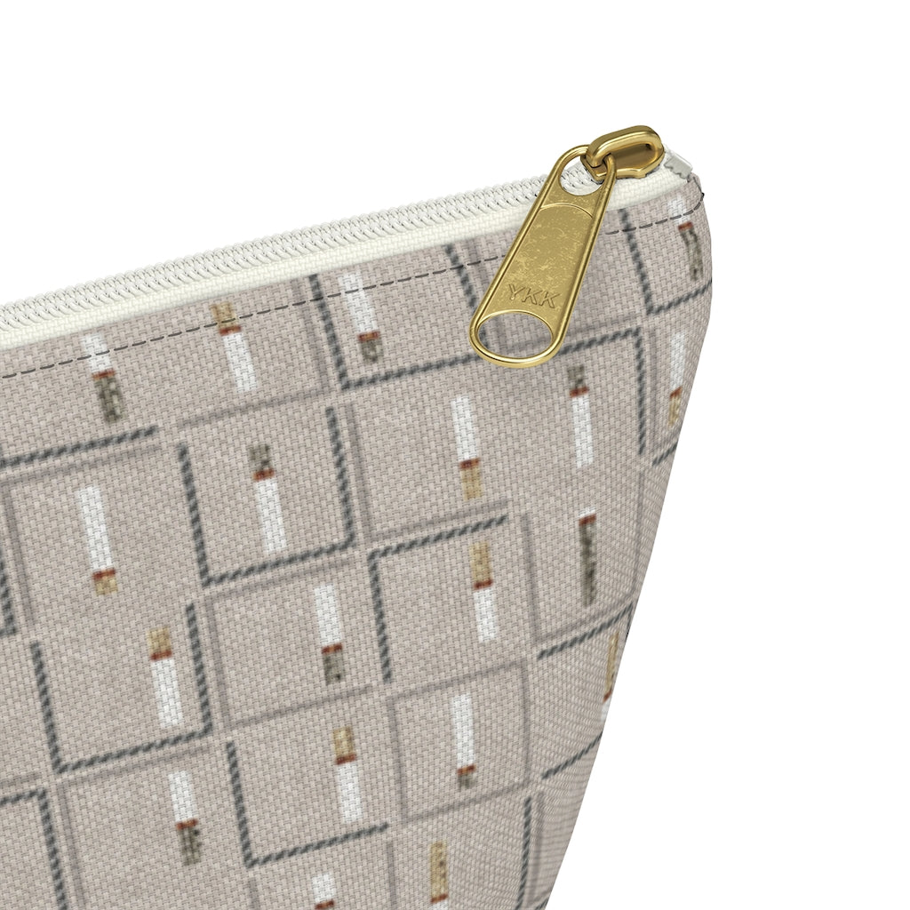 Pencil to Paper Accessory Pouch w T-bottom in Taupe