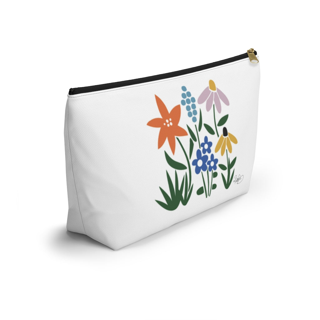 Flower Garden Accessory Pouch w T-bottom