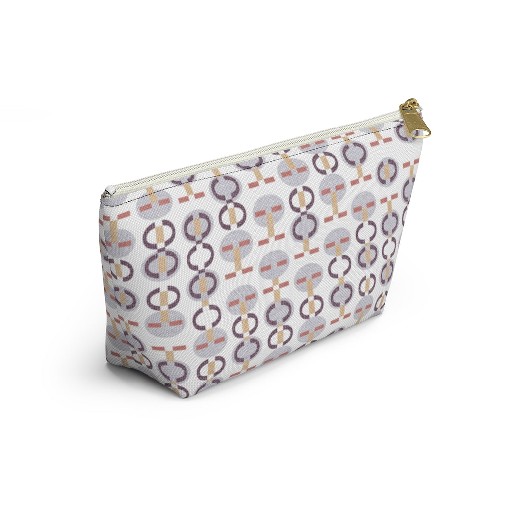 Telegraph Code Accessory Pouch w T-bottom in Purple