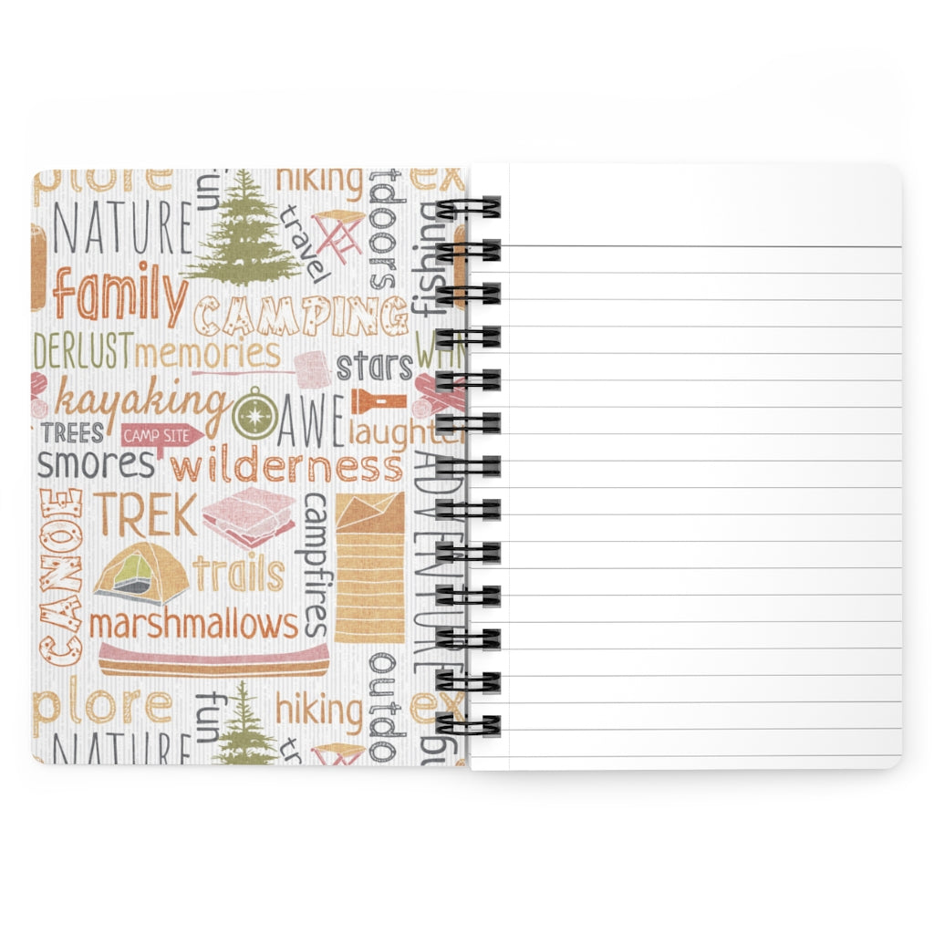 Camp Site Spiral Bound Journal in Orange