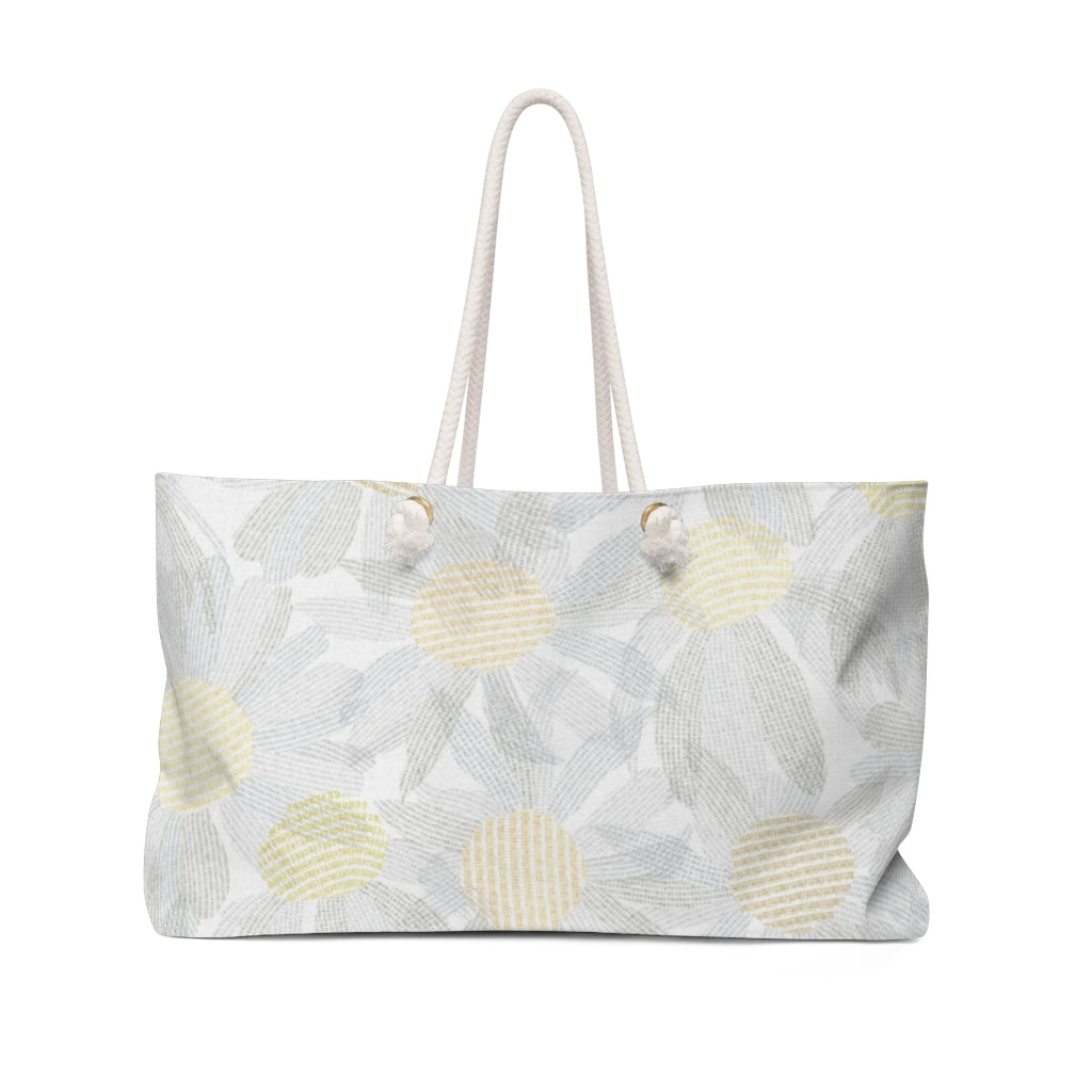 Daisy Chain Code Weekender Bag in Gray