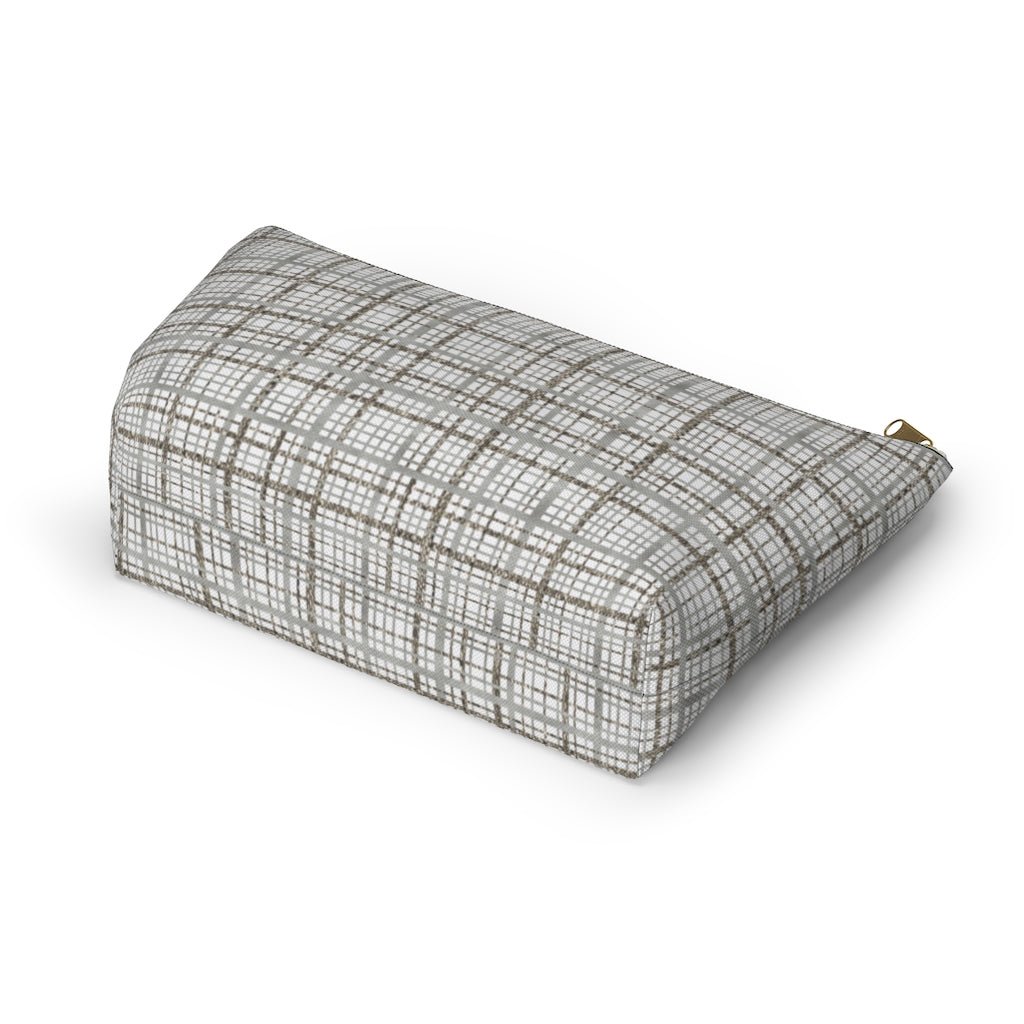 Rogers Tartan Accessory Pouch w T-bottom in Gray