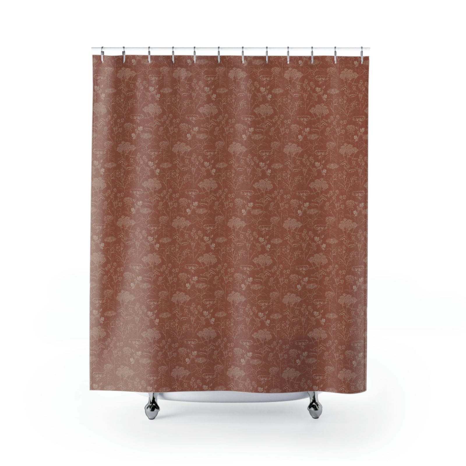 Swallowtail Shower Curtain in Orange