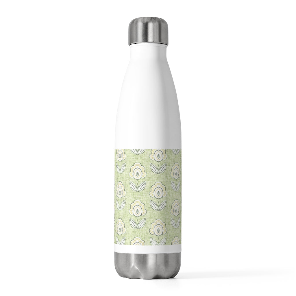 Pinpoint Floral 20oz Insulated Bottle in Green