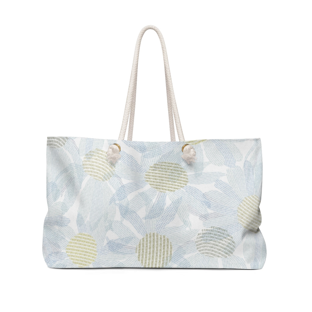 Daisy Chain Code Weekender Bag in Blue