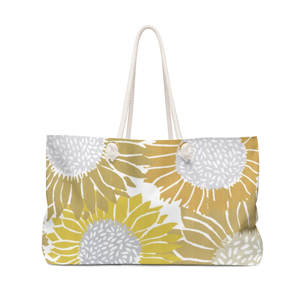 Sunflowers Weekender Bag in Yellow