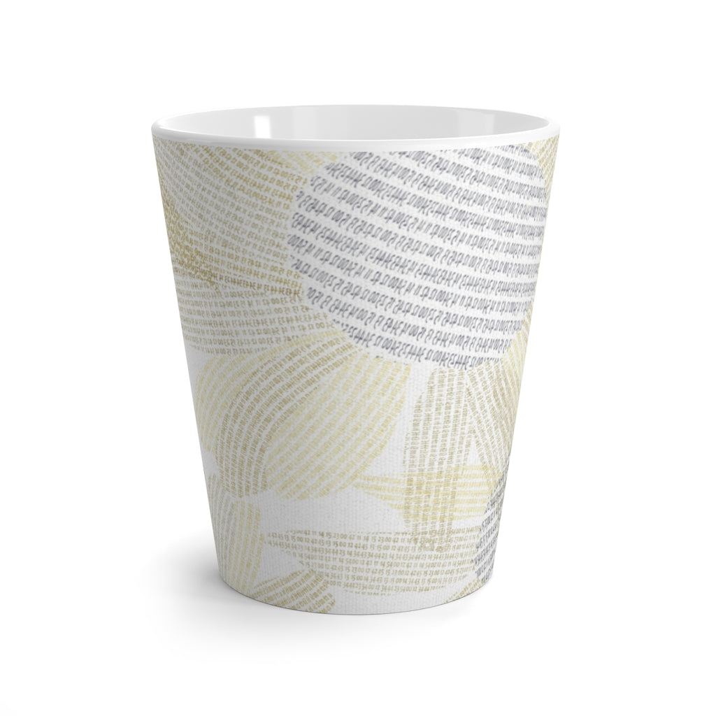 Daisy Chain Code Latte Mug in Yellow