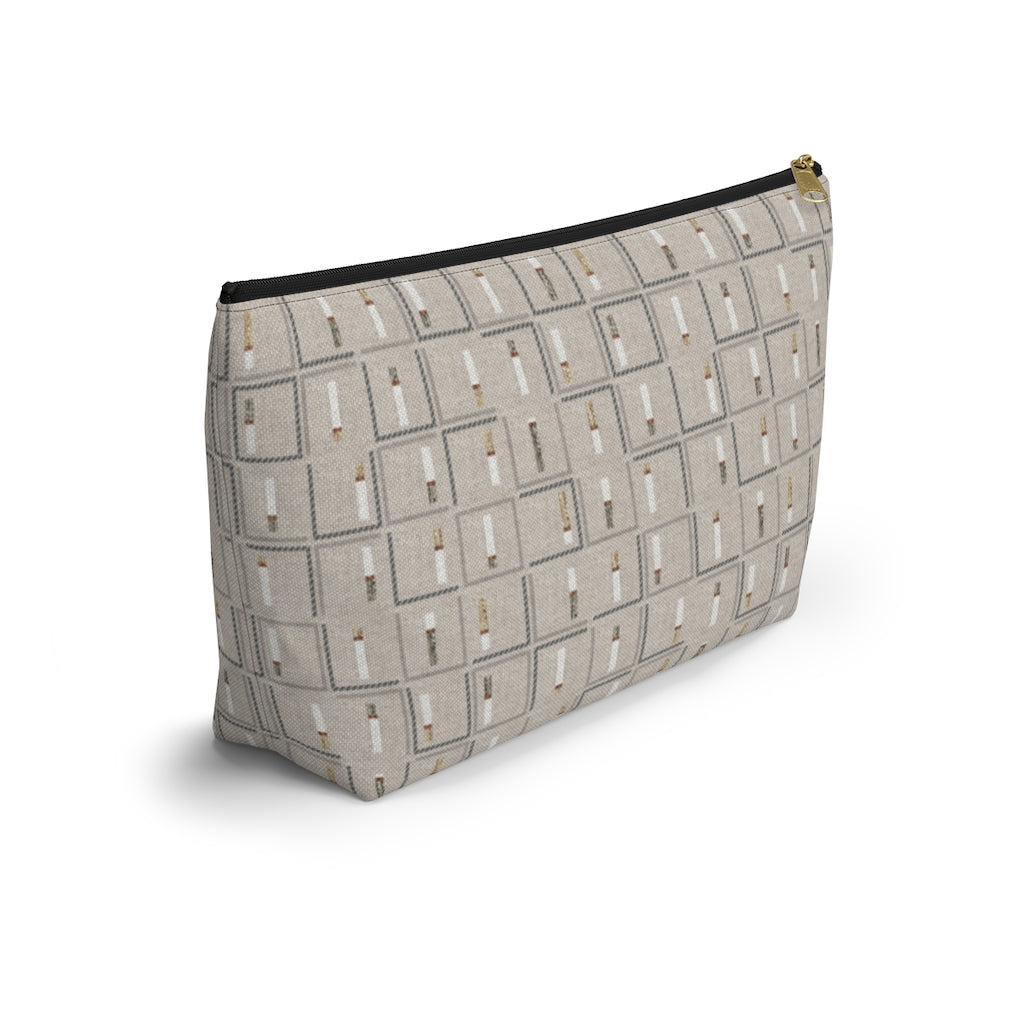 Pencil to Paper Accessory Pouch w T-bottom in Taupe