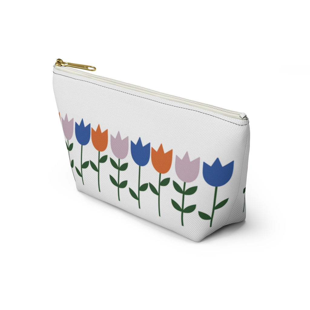 Tulips Pouch Accessory Pouch w T-bottom