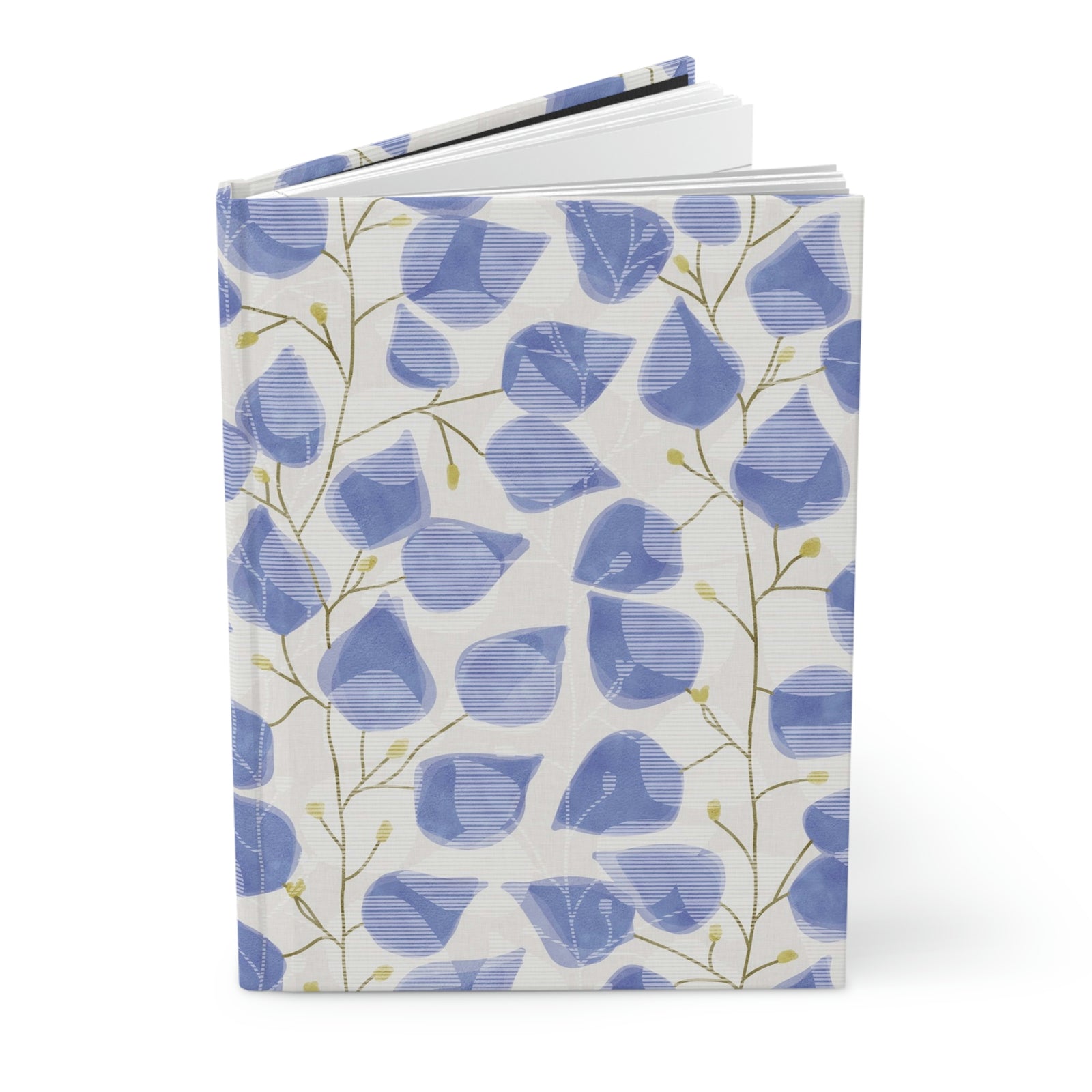 Budding Vine Hardcover Journal Matte in Blue