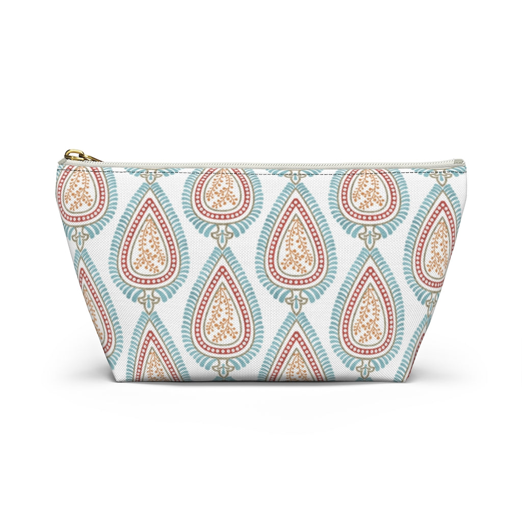 Teardrop Accessory Pouch w T-bottom in Aqua