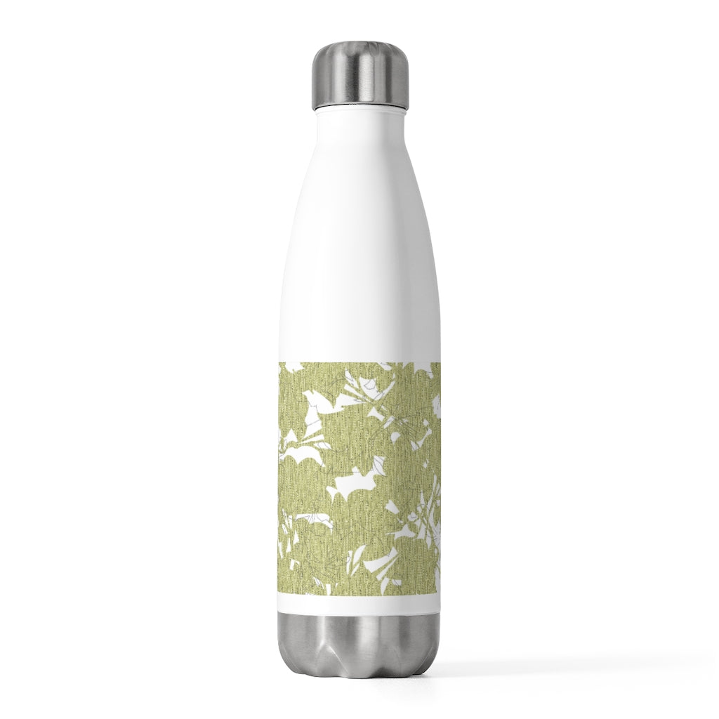 Modern Floral Overlay 20oz Insulated Bottle in Green