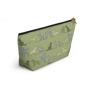 Dogs Accessory Pouch w T-bottom in Green