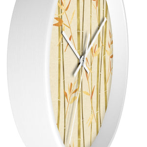 Bamboo Wall Clock in Gold