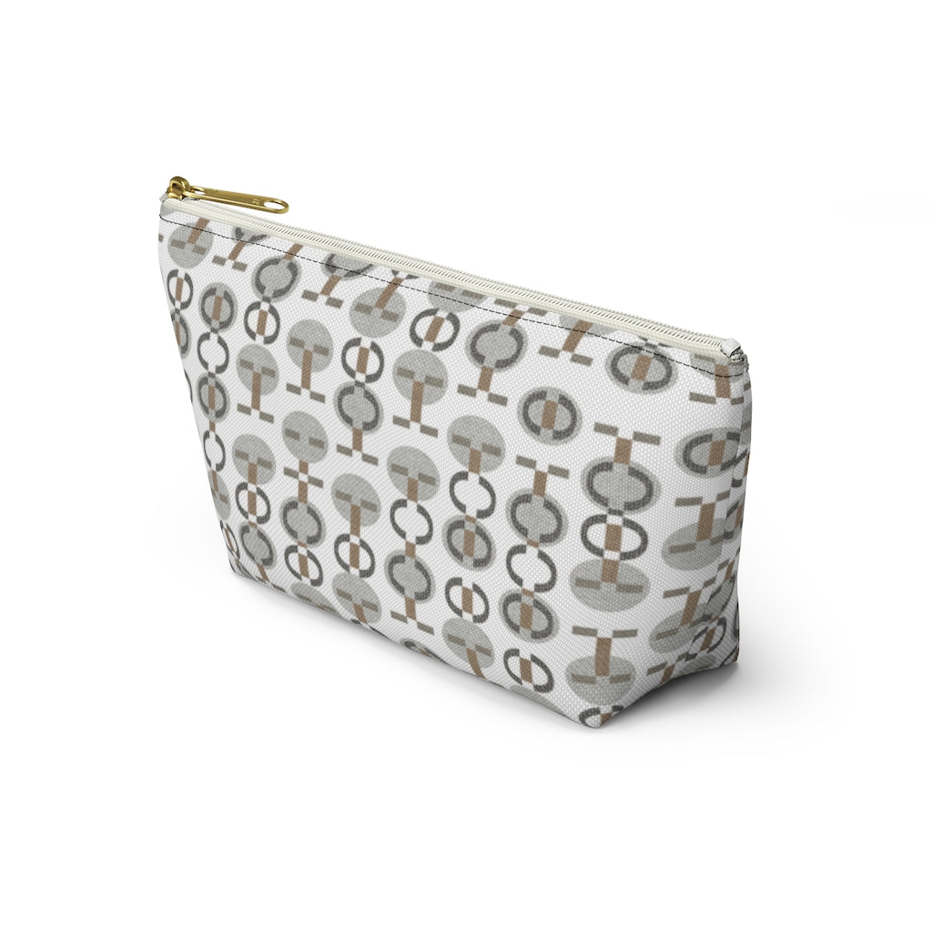 Telegraph Code Accessory Pouch w T-bottom in Gray