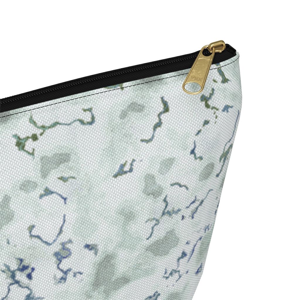 Carrara Marble Accessory Pouch w T-bottom in Blue