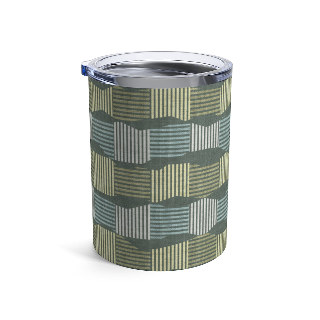 Check Stripe Tumbler in Green