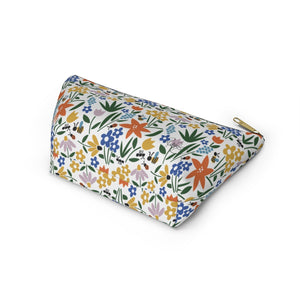 Field of Flowers Accessory Pouch w T-bottom