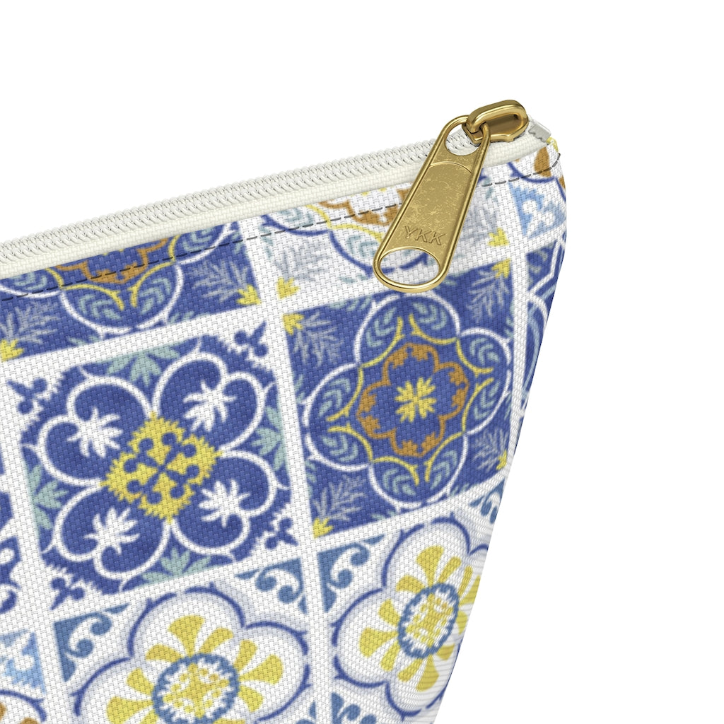 Seville Square Accessory Pouch w T-bottom in Blue