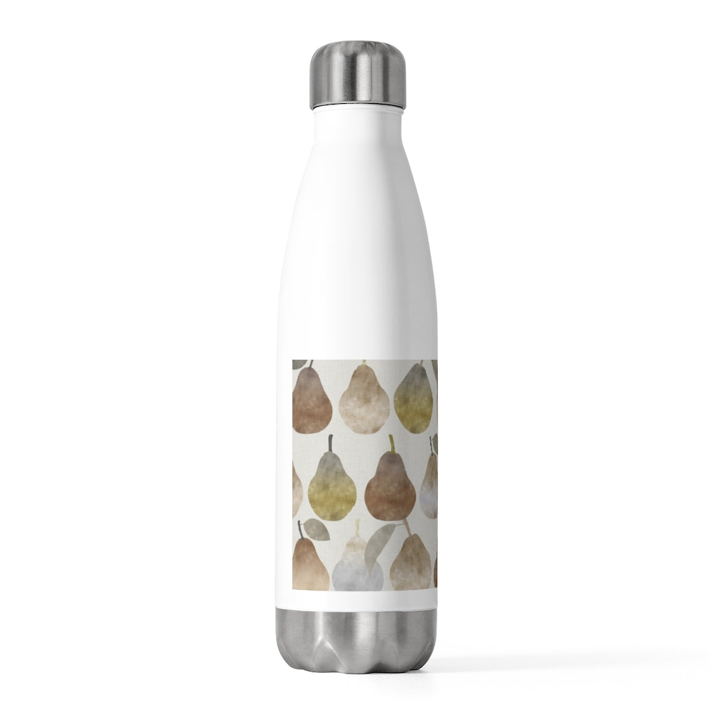 Watercolor Pears 20oz Insulated Bottle in Brown