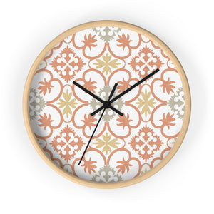 Portugal Tile Wall Clock in Orange