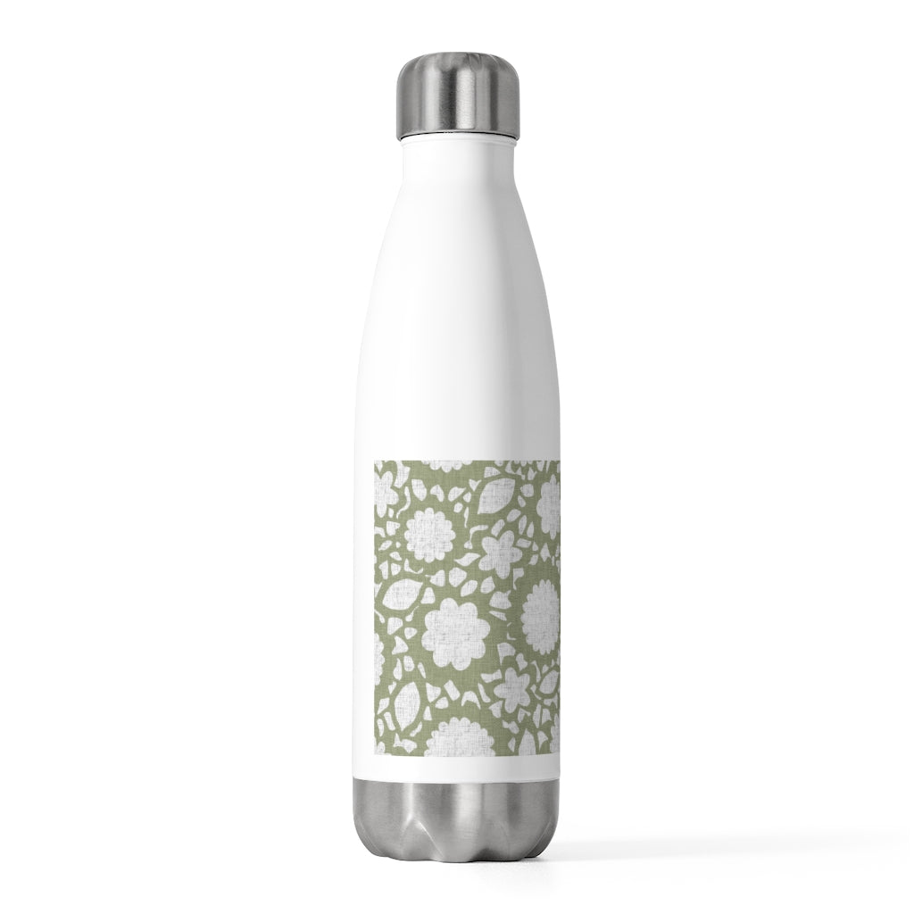 Floral Eyelet Lace 20oz Insulated Bottle in Green