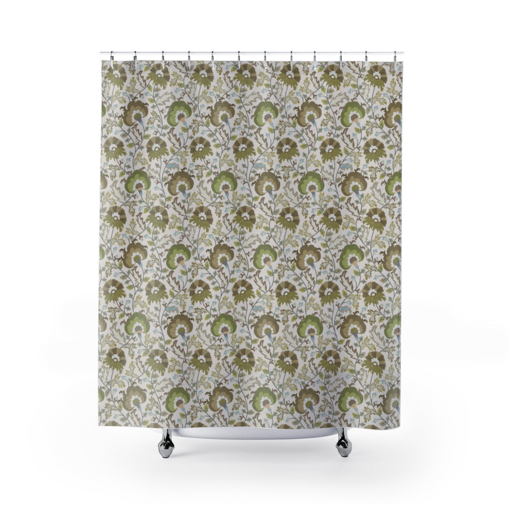 Botanical Garden Shower Curtain in Green