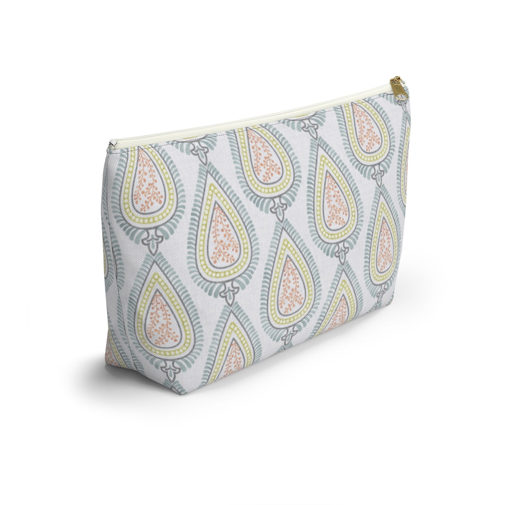 Teardrop Accessory Pouch w T-bottom in Light Blue