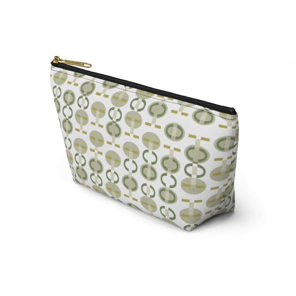 Telegraph Code Accessory Pouch w T-bottom in Green