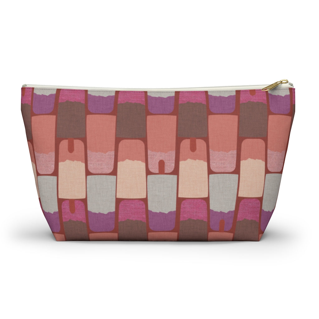 Popsicles Accessory Pouch w T-bottom in Pink