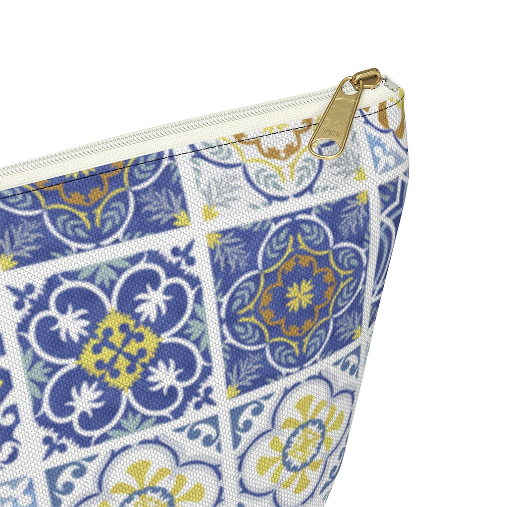 Seville Square Accessory Pouch w T-bottom in Blue