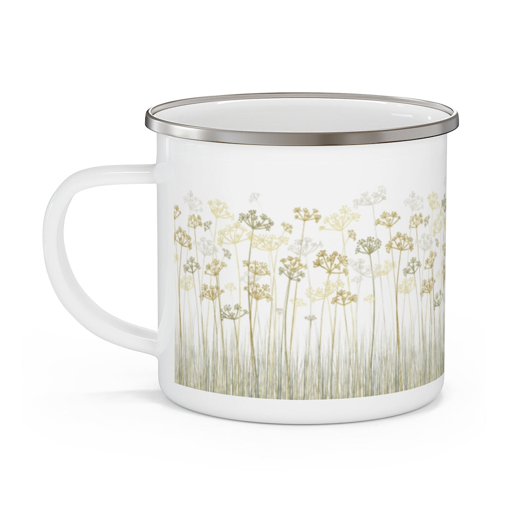Message Code Enamel Mug in Yellow