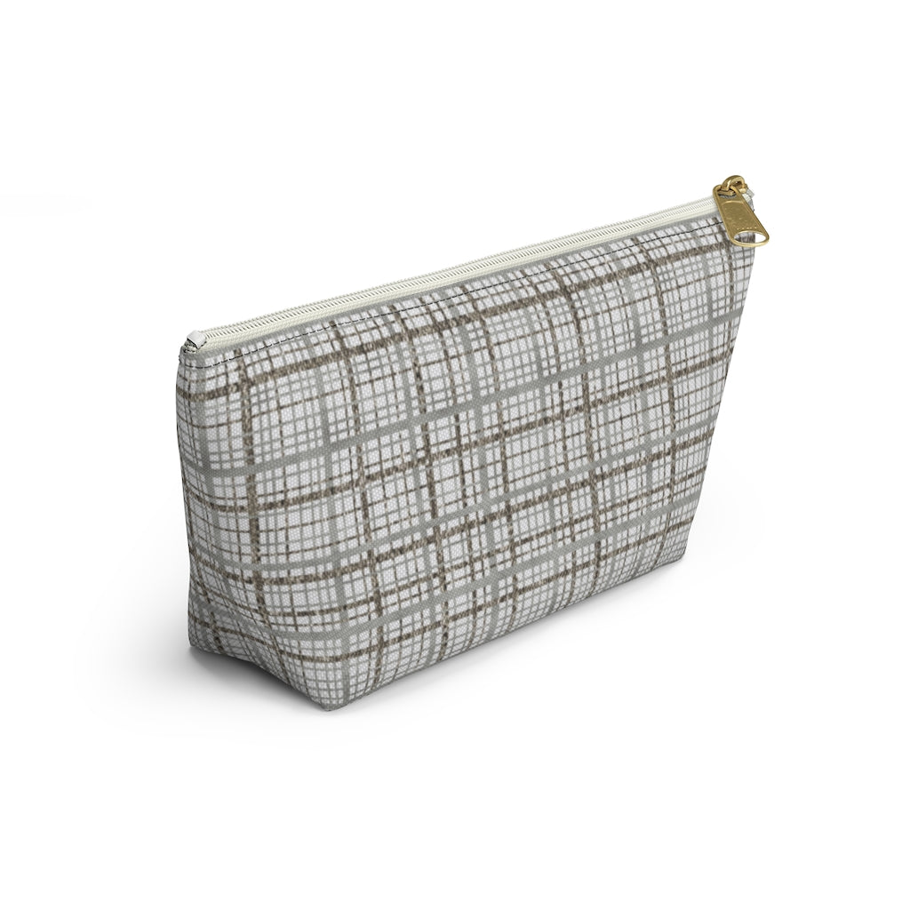 Rogers Tartan Accessory Pouch w T-bottom in Gray