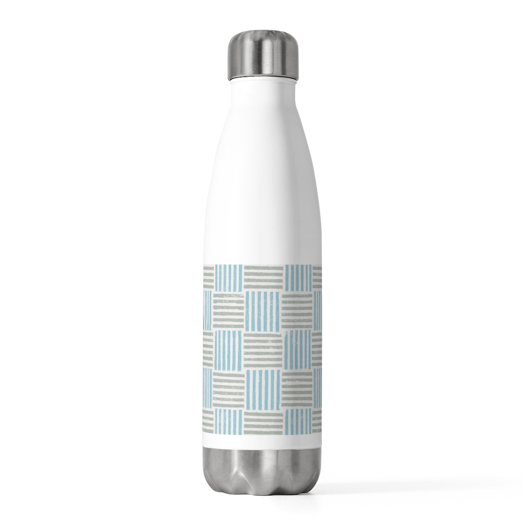 Block Plaid 20oz Insulated Bottle in Aqua