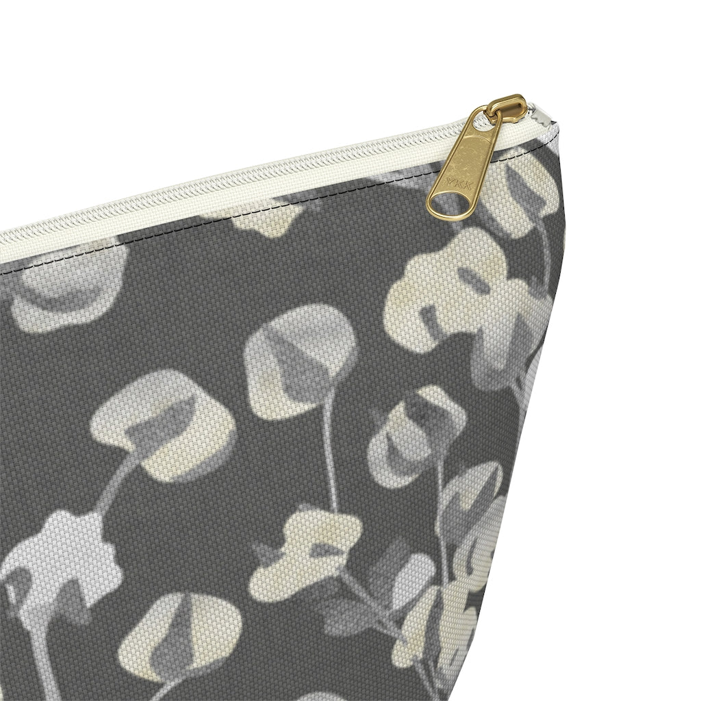 Cotton Branch Accessory Pouch w T-bottom in Gray