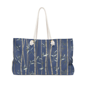 Bamboo Weekender Bag in Blue