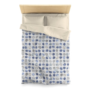 Make a Splash Microfiber Duvet Cover in Blue