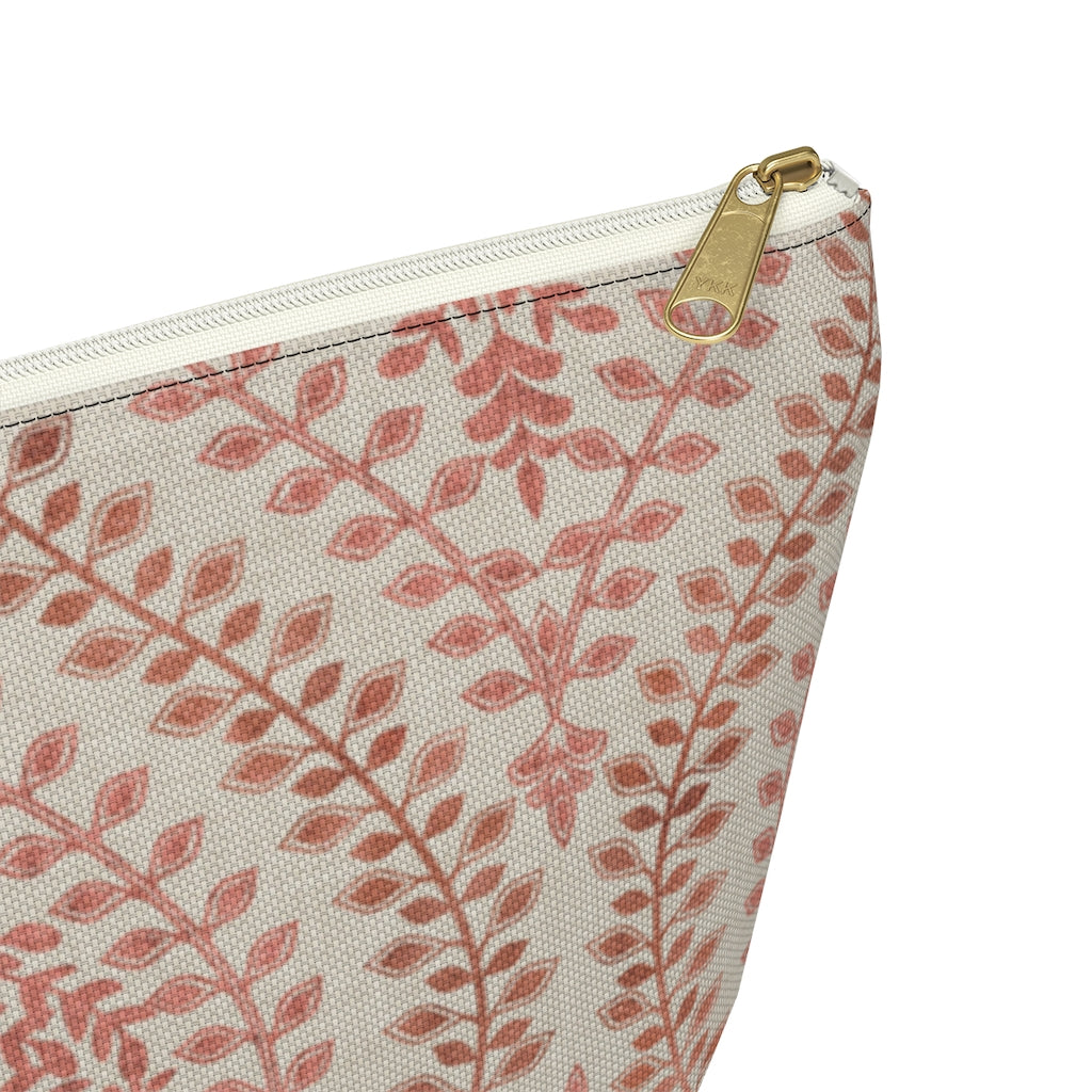 Mumbai Lace Accessory Pouch w T-bottom in Pink