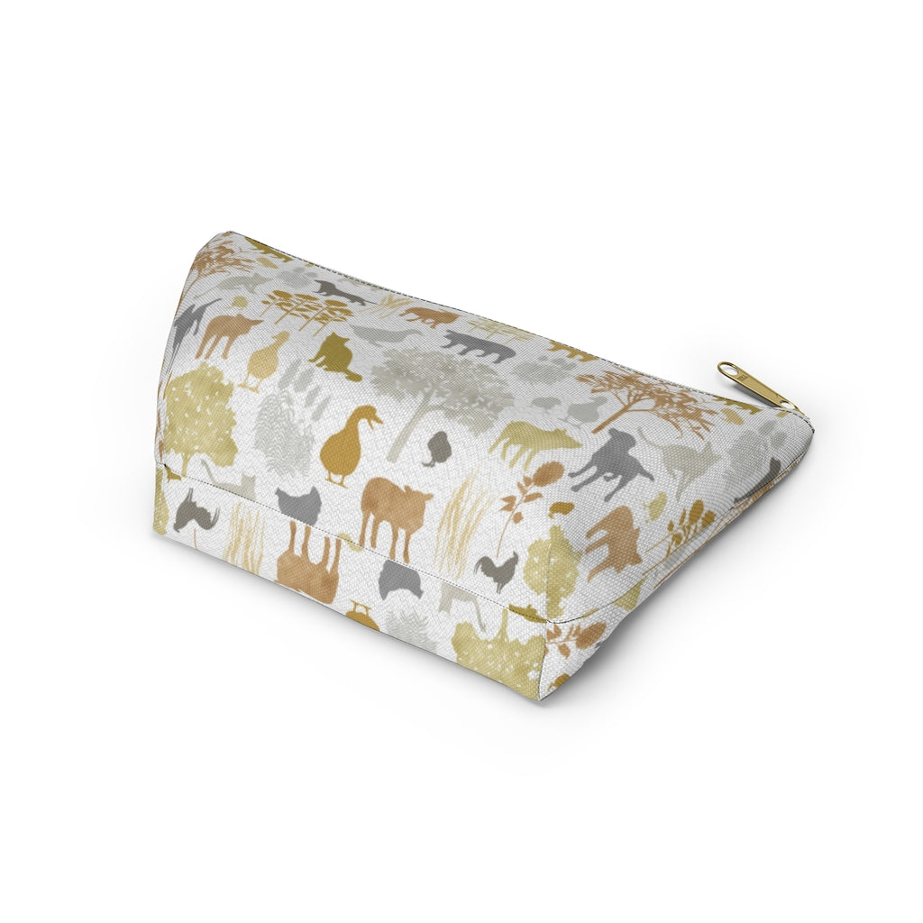 On the Farm Accessory Pouch w T-bottom in Gold