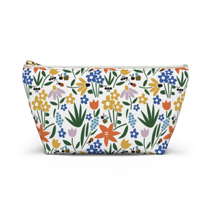 Field of Flowers Accessory Pouch w T-bottom