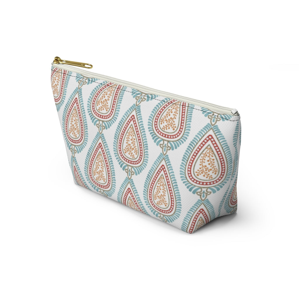 Teardrop Accessory Pouch w T-bottom in Aqua