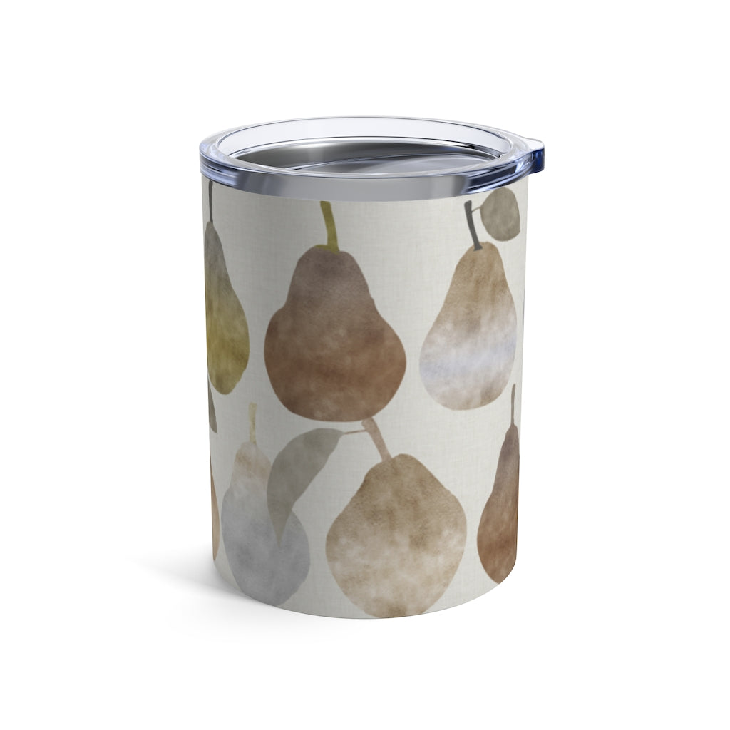 Watercolor Pears Tumbler in Brown