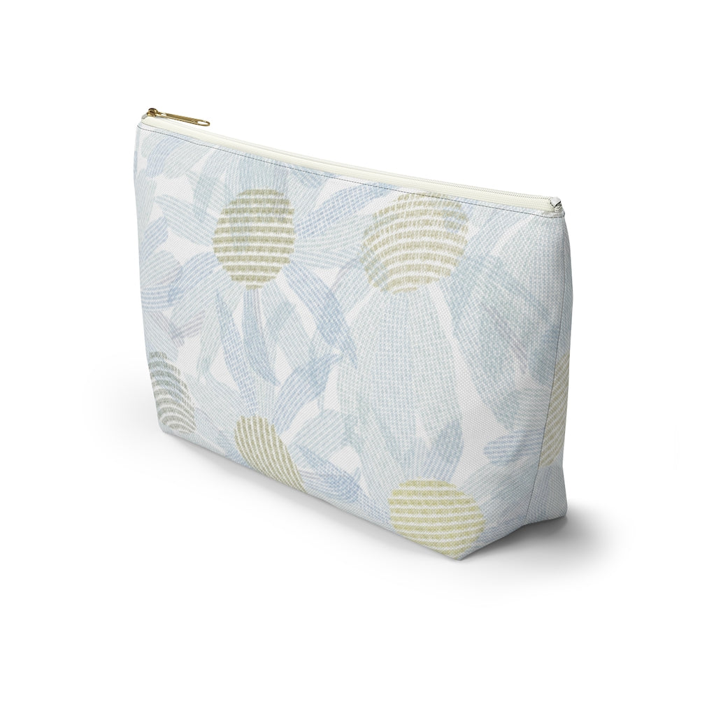 Daisy Chain Code Accessory Pouch w T-bottom in Blue