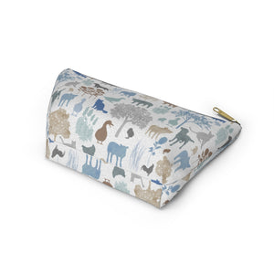 On the Farm Accessory Pouch w T-bottom in Blue