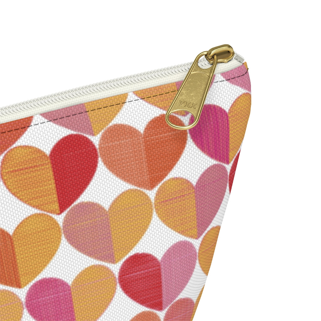 Love Accessory Pouch w T-bottom in Red