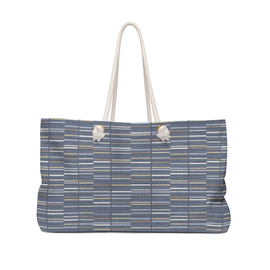 Letters Code Weekender Bag in Blue
