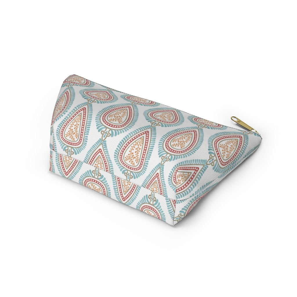 Teardrop Accessory Pouch w T-bottom in Aqua